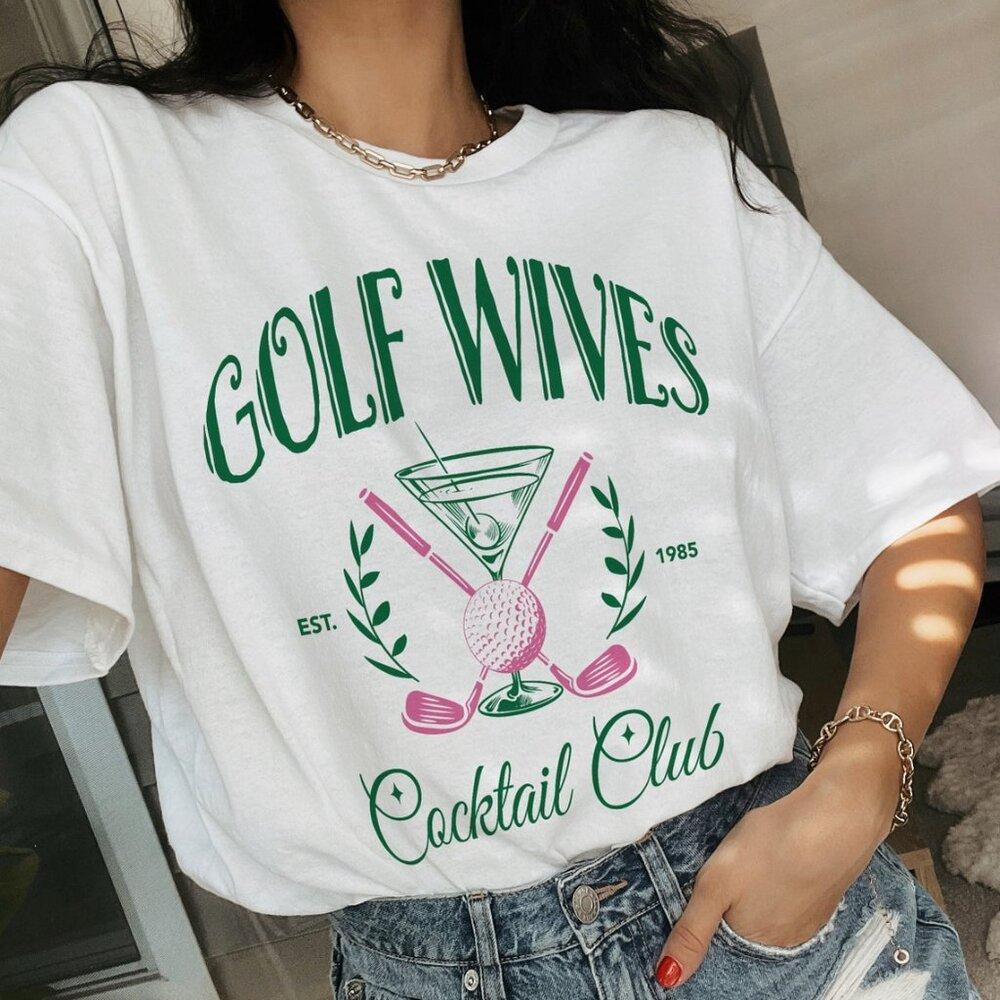 Golf Wives Cocktail Club Shirt Golf Lover Gift Golf Shirt Cocktail Shirt Retro